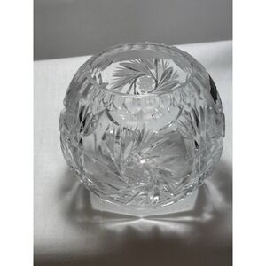 Vigletta Cut Lead Crystal Bowl Made in Poland Vintage Collectable 4"tall X5"wide